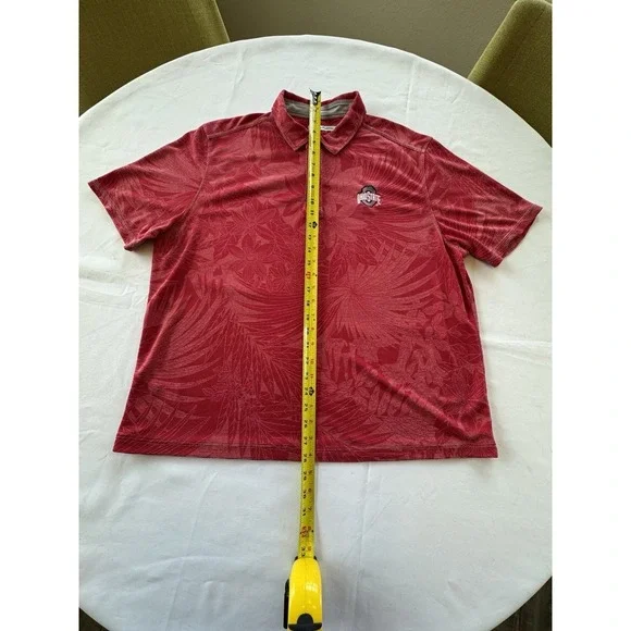 Tommy Bahama Ohio State Buckeyes IslandZone Polo Shirt Mens XL Red NCAA - Picture 3 of 12